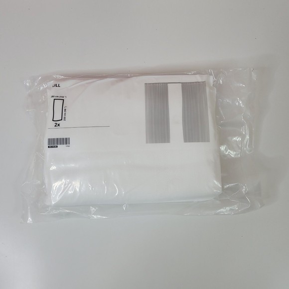 IKEA Sheer Curtains White LILL 2 Panels 110" x 98" Very Lightweight NEW NIP - Picture 1 of 4